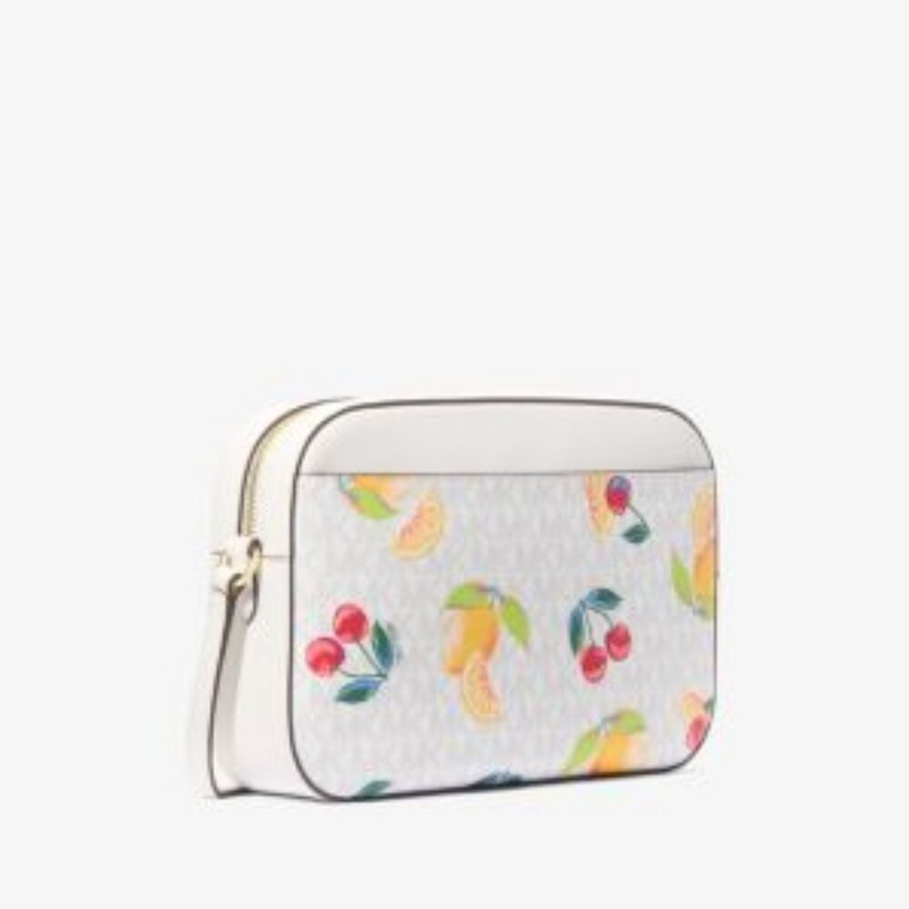 ❌SOLD❌ NWT Michael Kors Jet Set Large Fruit Print Logo Crossbody Bag - Picture 4 of 6